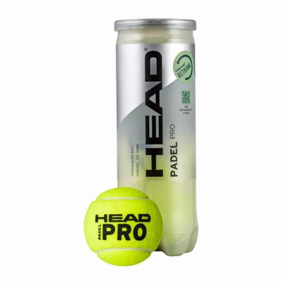 Bote de 3 Pelotas Head Padel Pro PADELPOINT Bote de 3 Pelotas Head Padel Pro