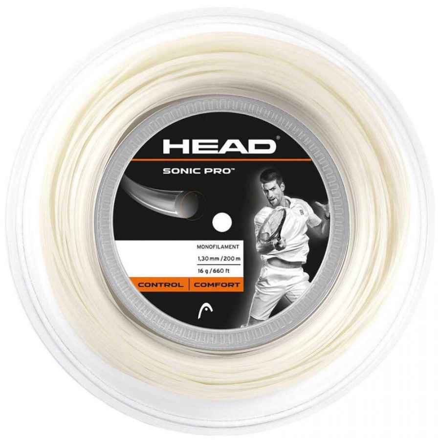 Bobina Cordaje 200m Head Sonic Pro 1,30mm Blanco