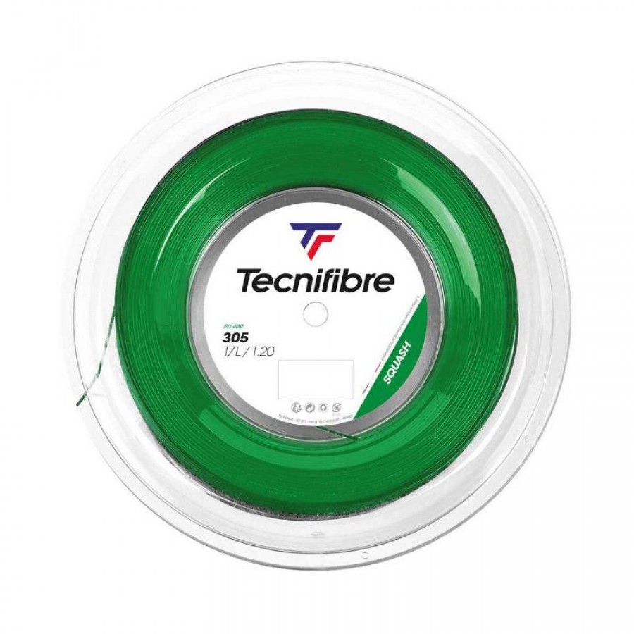 Cordaje Squash Reel 110m Tecnifibre 305 1,20mm Green PADELPOINT Cordaje Squash Reel 110m Tecnifibre 305 1,20mm Green