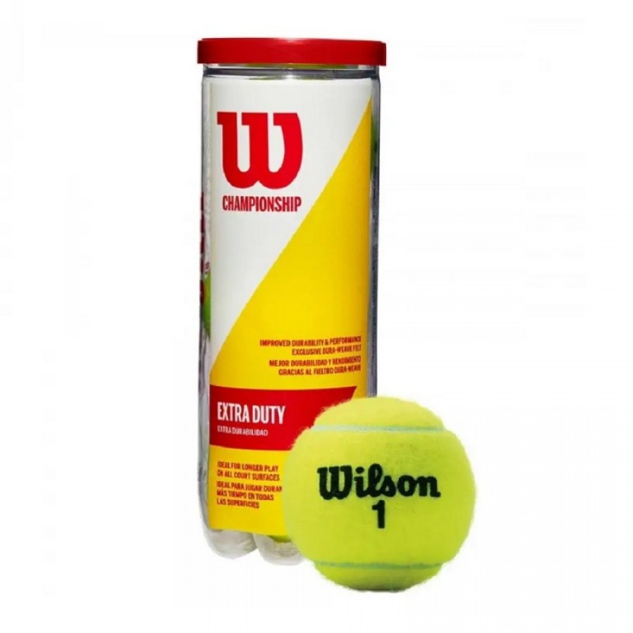 Bote de 3 Pelotas Wilson Championship Extra Duty PADELPOINT Bote de 3 Pelotas Wilson Championship Extra Duty