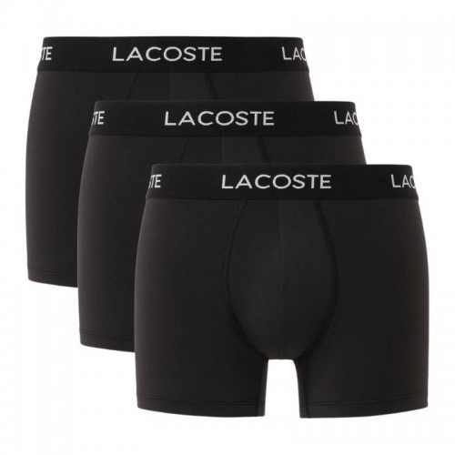 Boxers Lacoste Pique Negro 3 Unidades