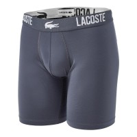 Boxers Lacoste Poliamida Branco Cinza Preto 3 unidades
