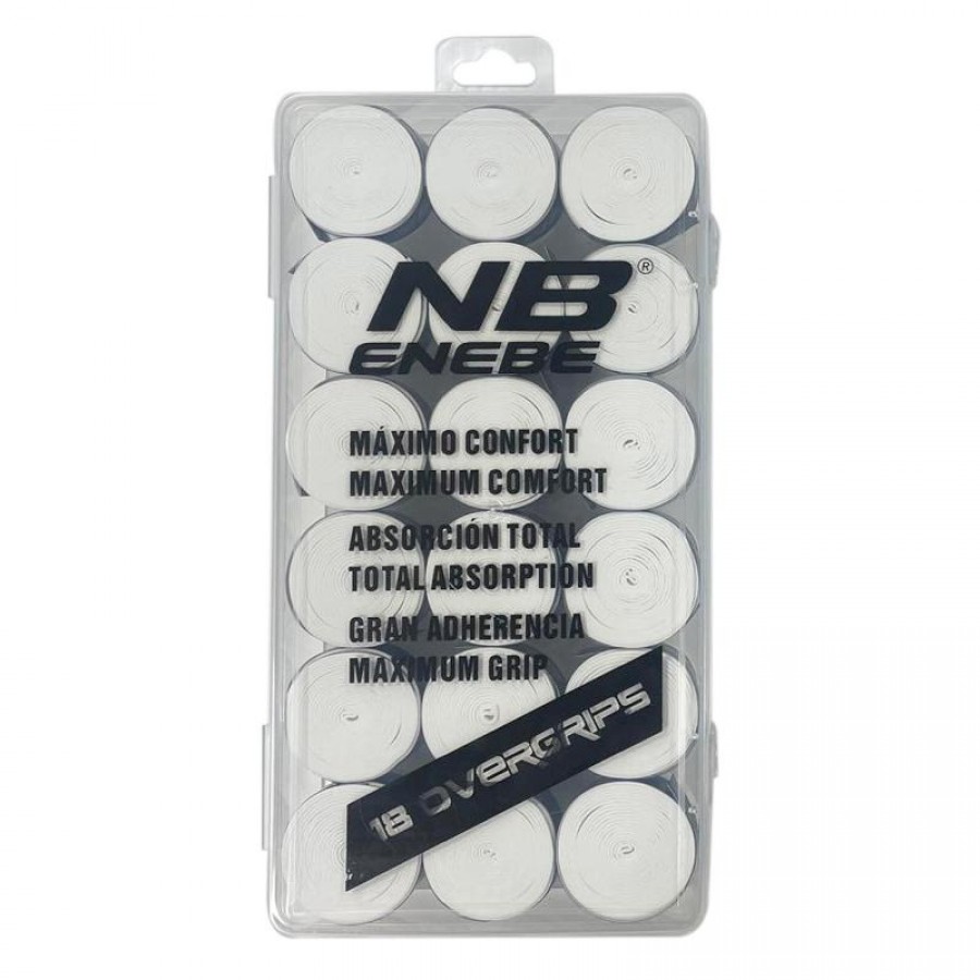 Caja Enebe Liso Blanco 18 Overgrips