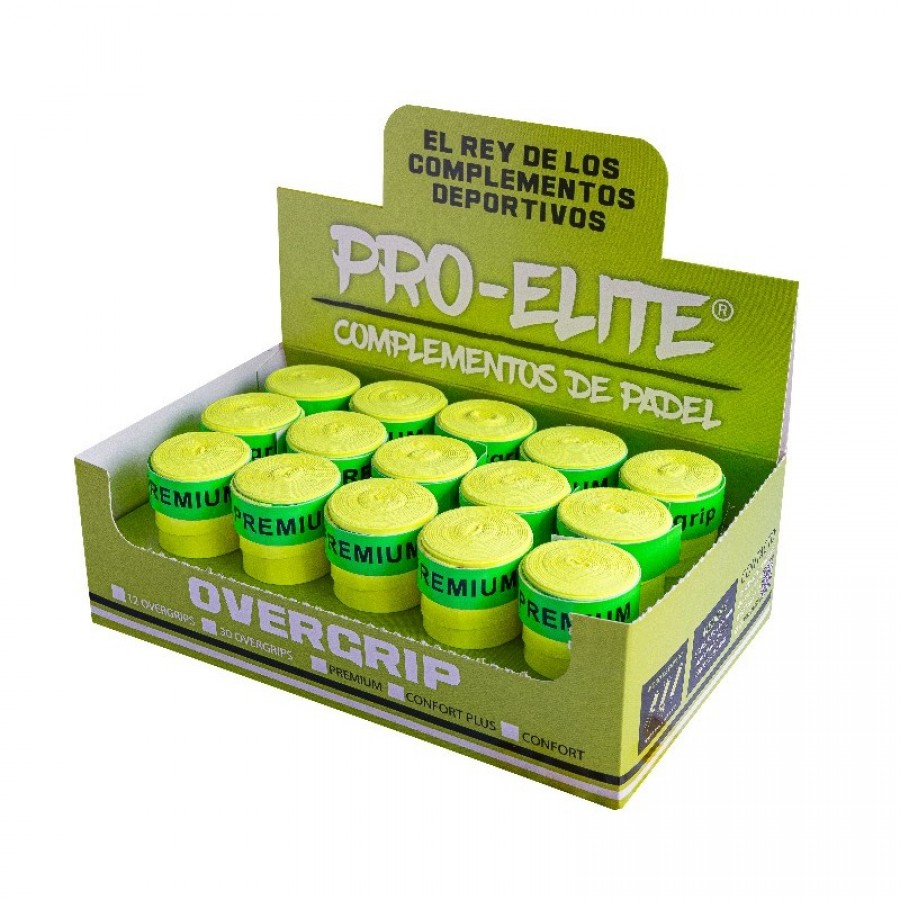 Caja Pro Elite Premium Liso Amarillo 30 Surpoignées