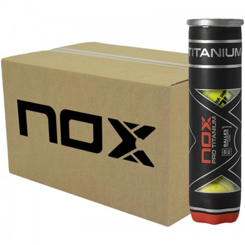 Cajon 72 Pelotas - 18 Botes de 4 uds - Nox Pro Titanium Silver
