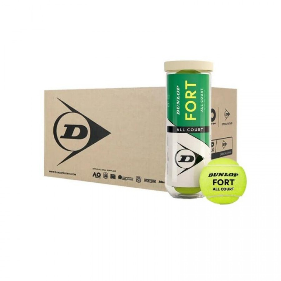Cajon 72 Pelotas - 24 Botes de 3 Uds - Dunlop Fort All Court PADELPOINT Cajon 72 Pelotas - 24 Botes de 3 Uds - Dunlop Fort All Court