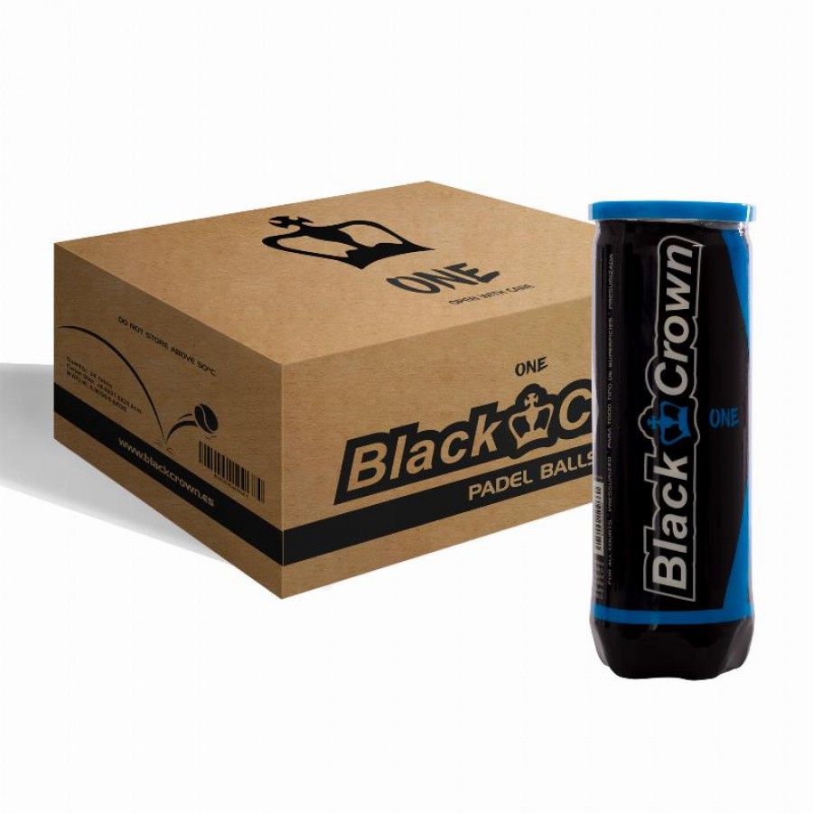 Cajon 72 Pelotas - 24 Botes de 3 uds - Black Crown One PADELPOINT Cajon 72 Pelotas - 24 Botes de 3 uds - Black Crown One
