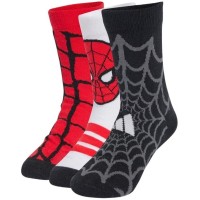 Calcetines Adidas Spiderman Blanco Rojo Negro 3 Pares
