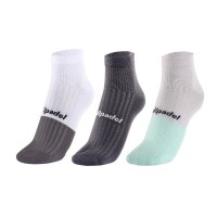 Bullpadel BP266 I Medium White Gray Vigore Black Socks 3 Pairs