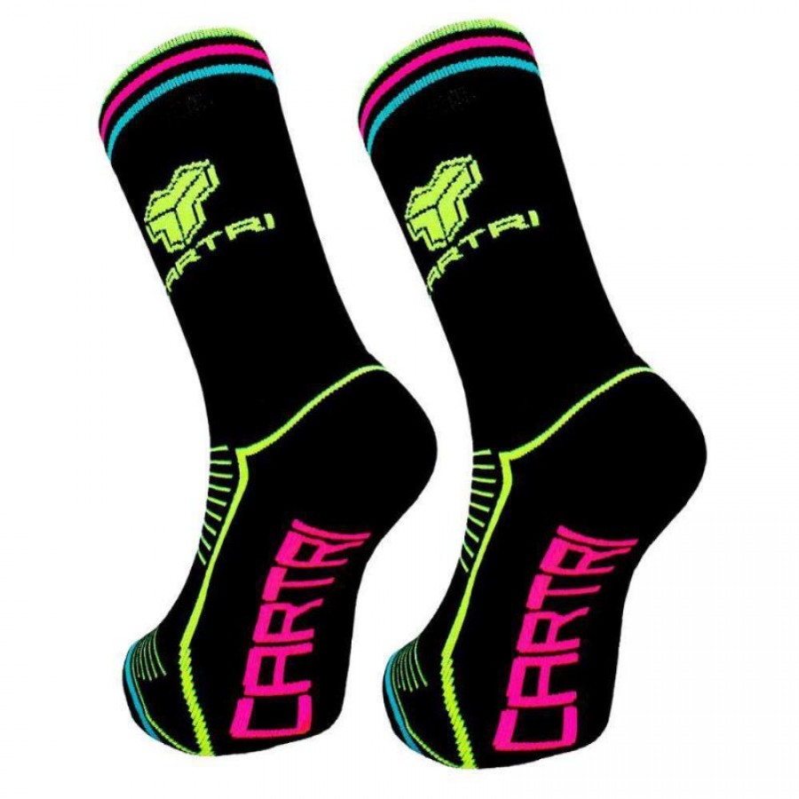 Calcetines Cartri Nerva High Negro 1 Par