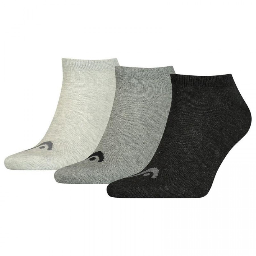Head Sneaker Socks Grey Combo 3 Pairs PADELPOINT Head Sneaker Socks Grey Combo 3 Pairs