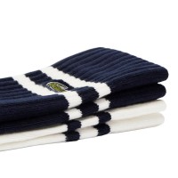 Lacoste High Cut Navy White Socks 2 Pairs