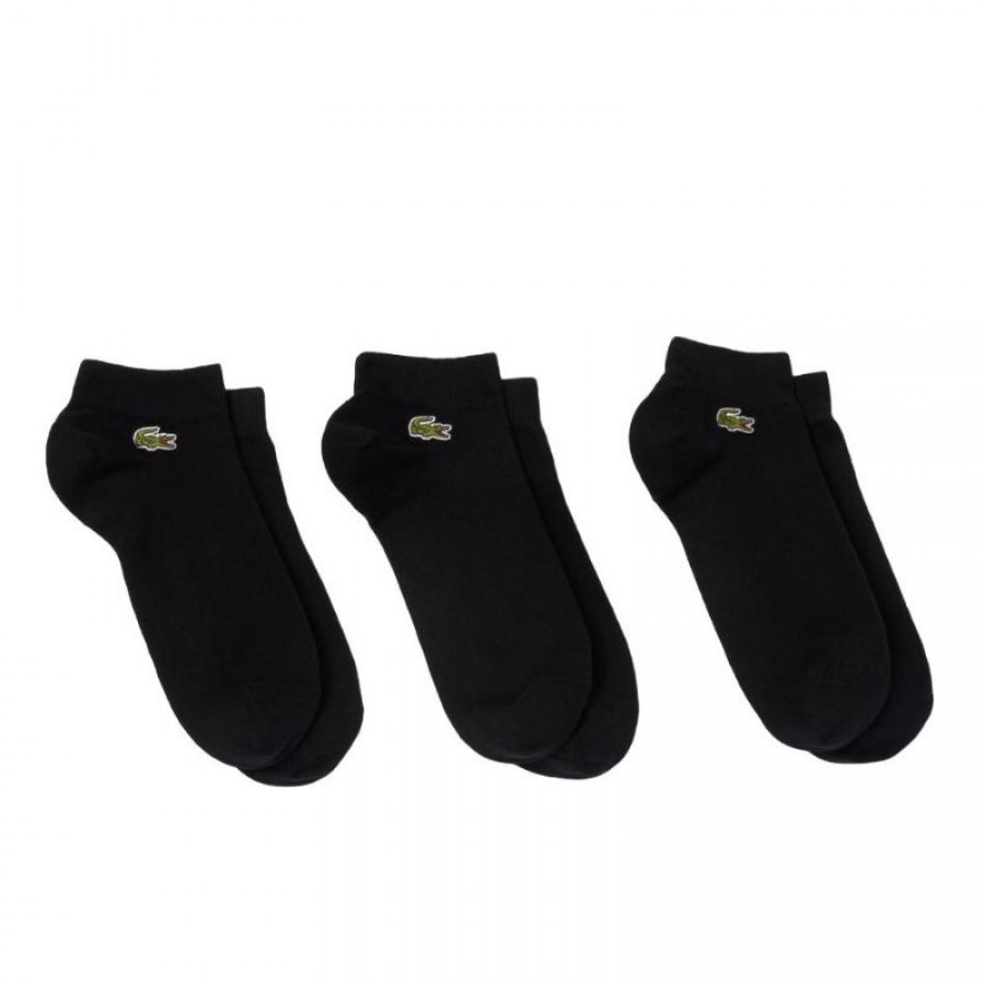 Lacoste Sport Low Cut Socks Black 3 Pairs PADELPOINT Lacoste Sport Low Cut Socks Black 3 Pairs