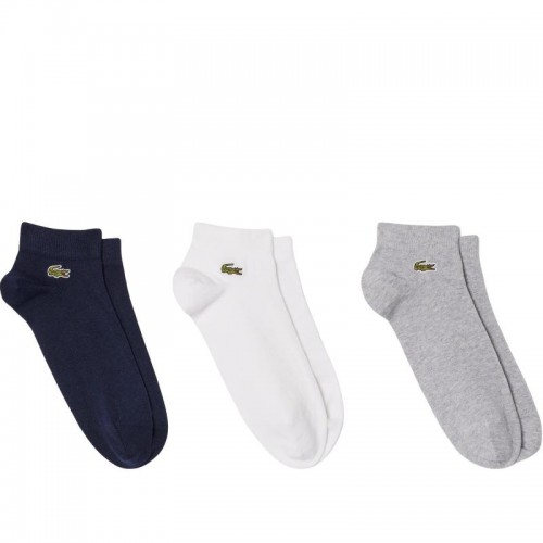 Lacoste Sport Low Cut Socks Navy Black White 3 Pairs