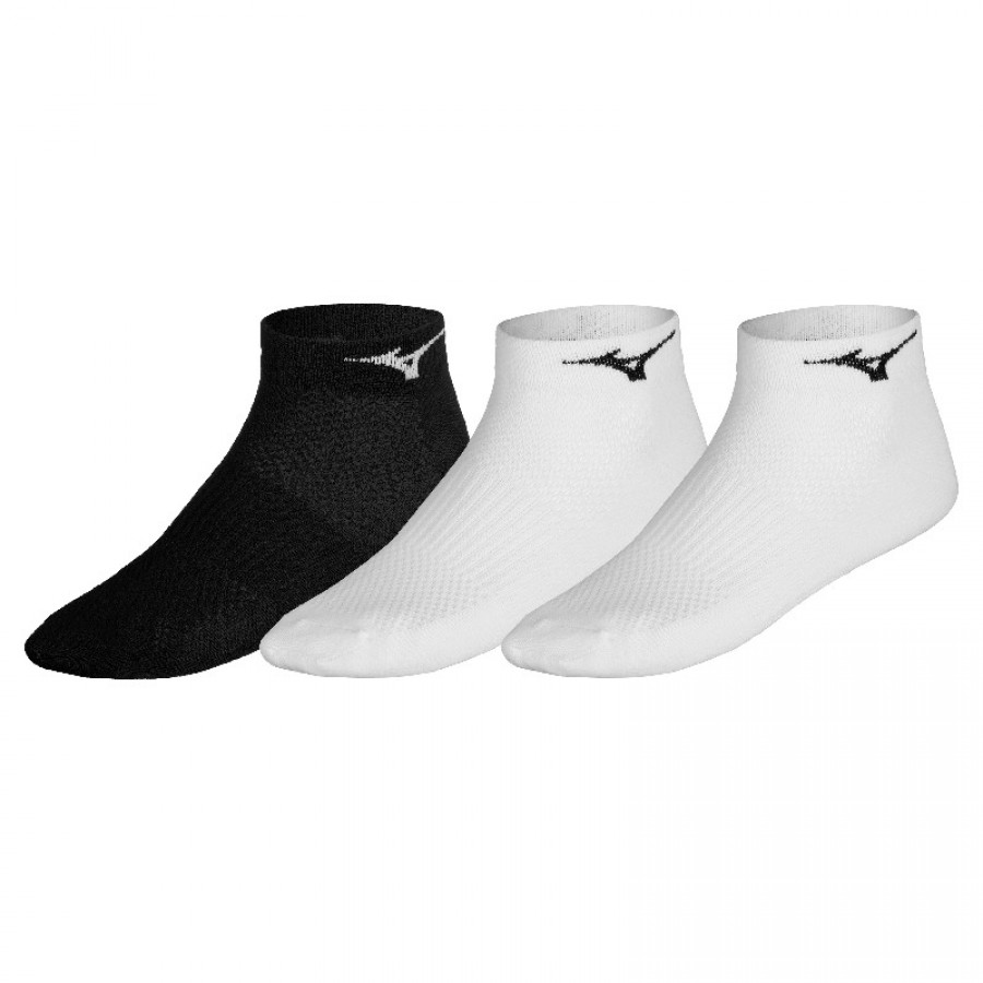 Mizuno Run Gray Black White Socks 3 Pairs PADELPOINT Mizuno Run Gray Black White Socks 3 Pairs