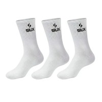 Siux Basic 26 Chaussettes à tige haute blanches 3 paires