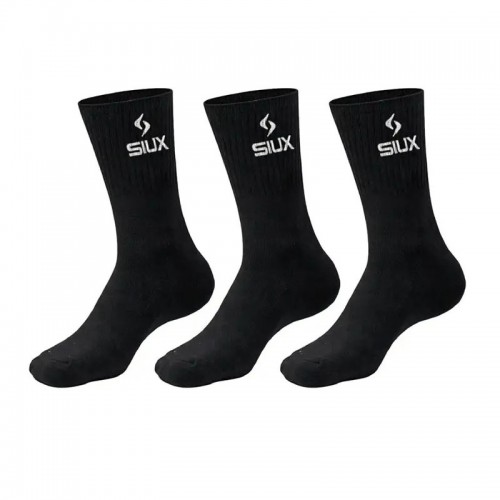 Siux Basic 26 Meias de Eixo Alto Pretas 3 Pares