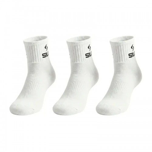 Siux Basic 26 Meias de Meio da Panturrilha Brancas 3 pares