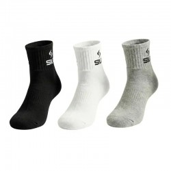 Siux Basic 26 Chaussettes mi-mollet, Noir Gris Blanc 3 paires