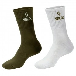 Chaussettes Siux Groove à tige haute vertes blanches 2 paires