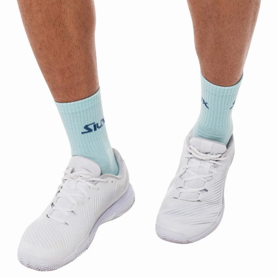 Siux Reveal Mid-Calf Socks White Turquoise 2 Pairs