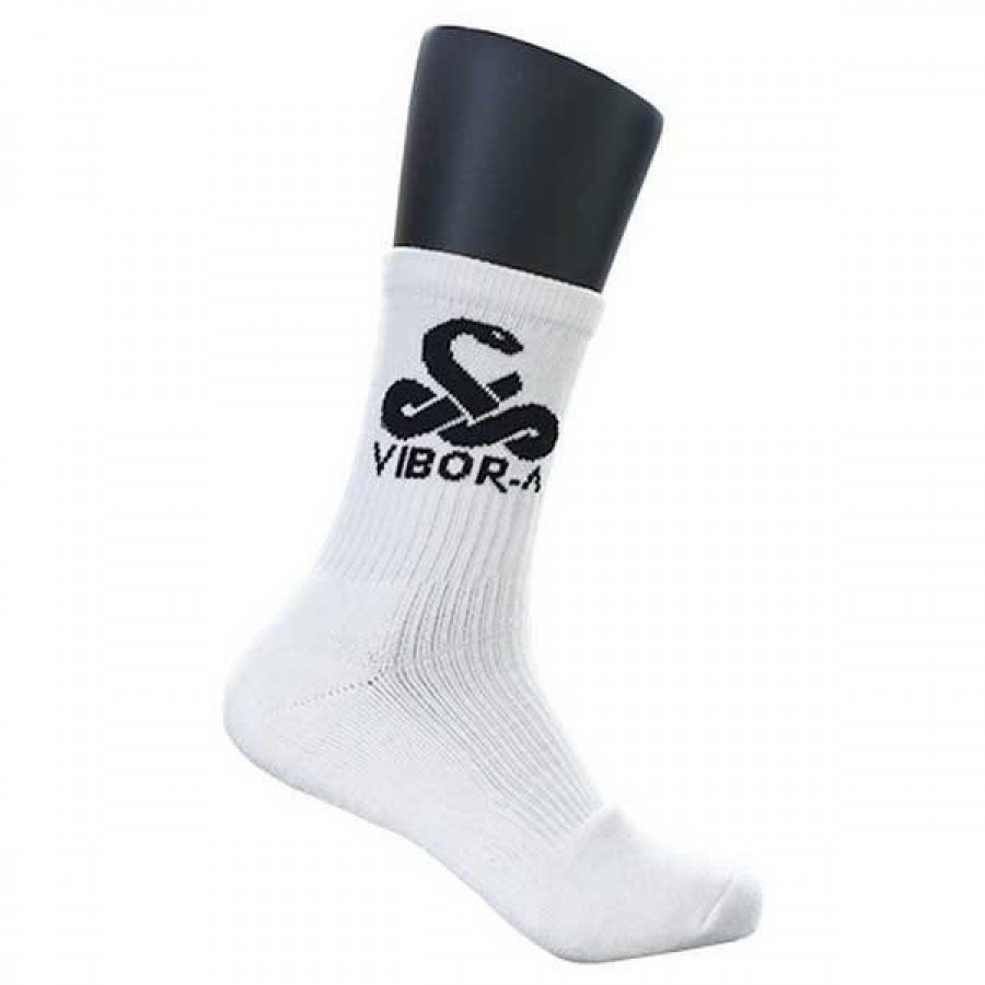 Calcetines Vibora Media Cana Premium Blanco 1 Par