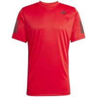 Camiseta Adidas Club 3 Stripes Rojo Negro