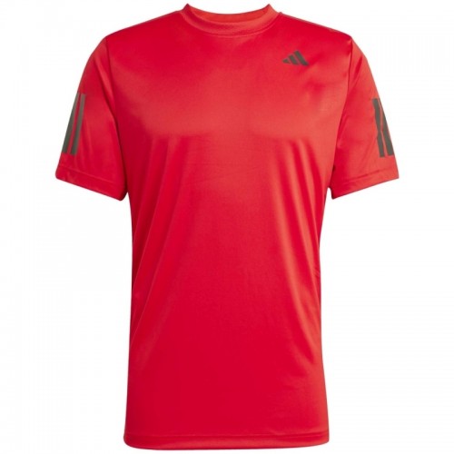 Camiseta Adidas Club 3 Stripes Rojo Negro