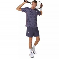 Camiseta Asics Game SS Top Gris Purpura