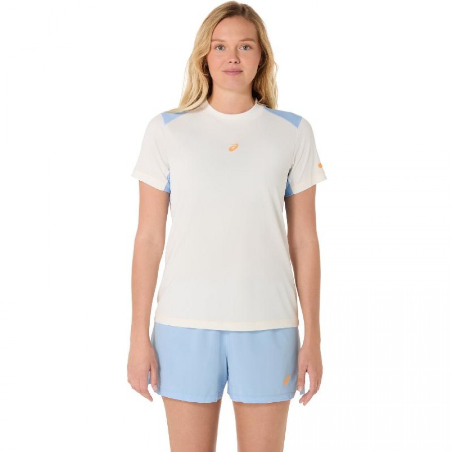 Camiseta Asics Padel Court Crema Mujer
