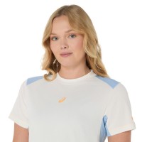 Camiseta Asics Padel Court Crema Mujer