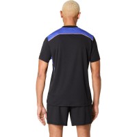 Camiseta Asics Padel Court SS Top Negro Azul Cobalto