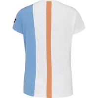 Camiseta Babolat Play Capsleeve Blanco Azul Mujer