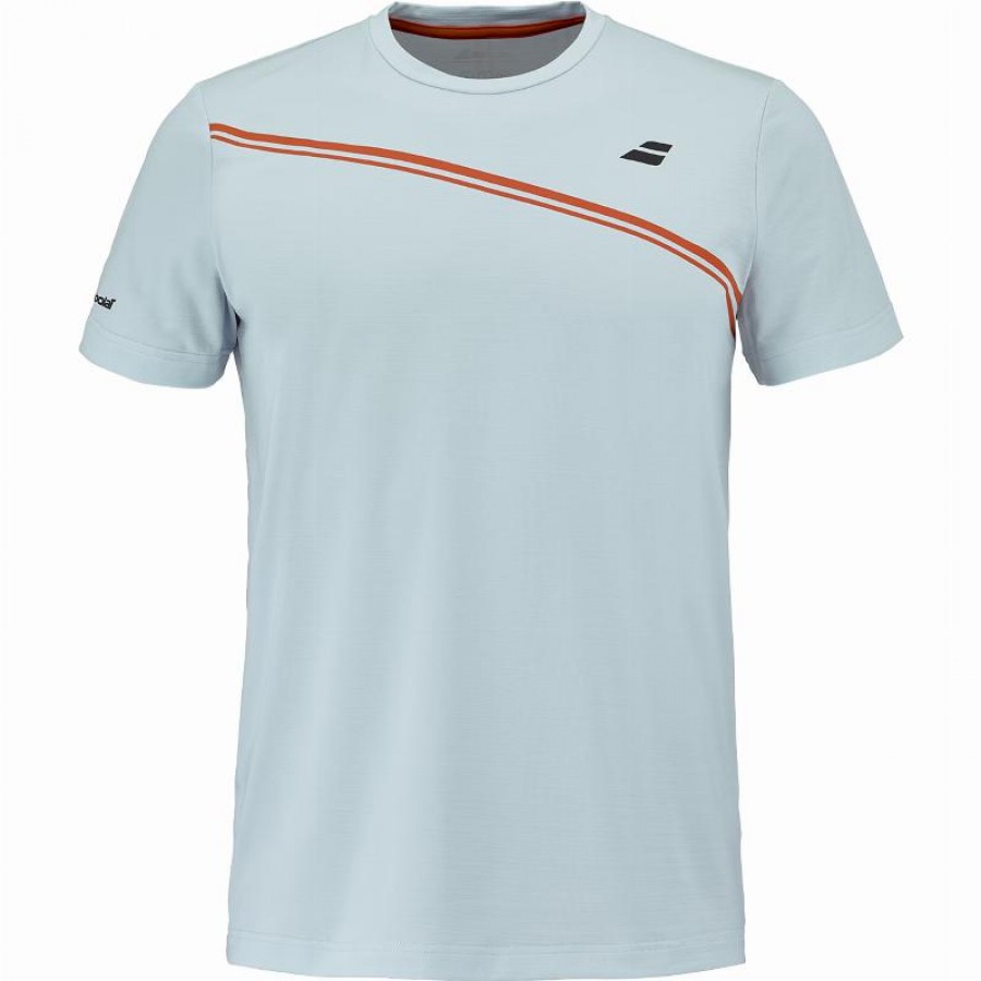 Camiseta Babolat Play Crew Neck Azul Claro Junior