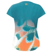 Camiseta Bidi Badu Melbourne Capsleeve Petroleo Naranja Mujer