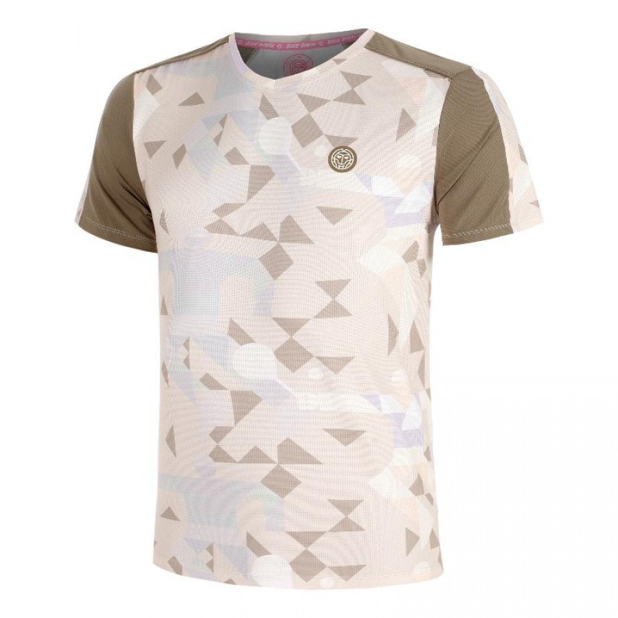 Camiseta Bidi Badu Paris V-Neck Beige Marron
