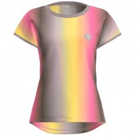 Camiseta Bidi Badu Spectrum Capsleeve Marron Amarillo Mujer