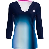 Camiseta Bidi Badu Spectrum V-Neck Aqua Azul Oscuro Mujer