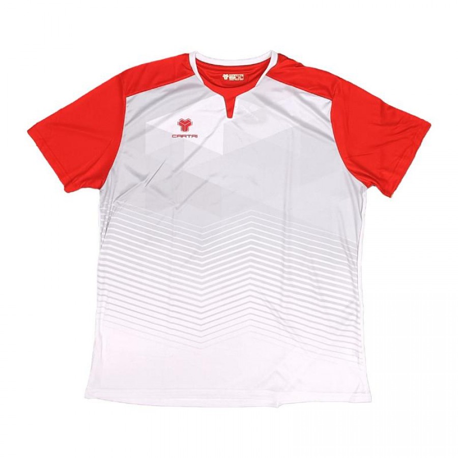 Camiseta Cartri School Blanco Gris Rojo