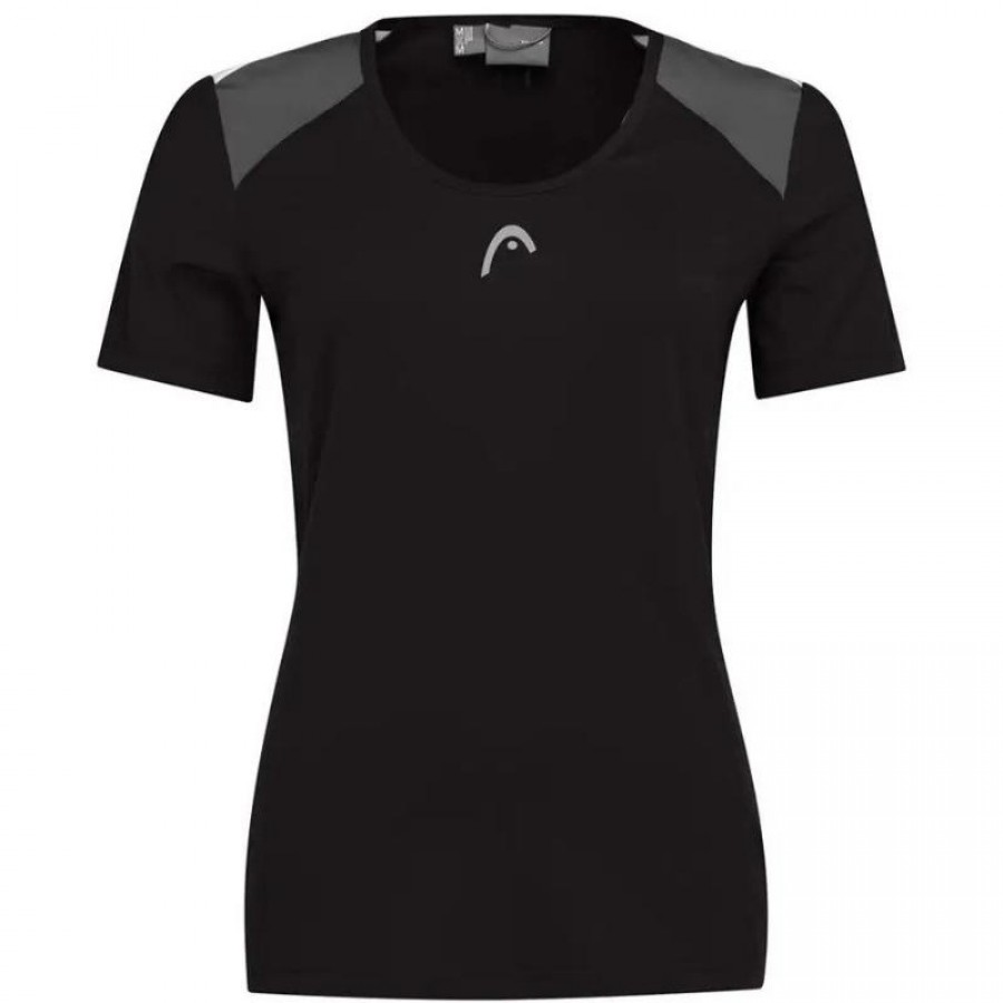 Camiseta Head Club 22 Tech Negro Mujer