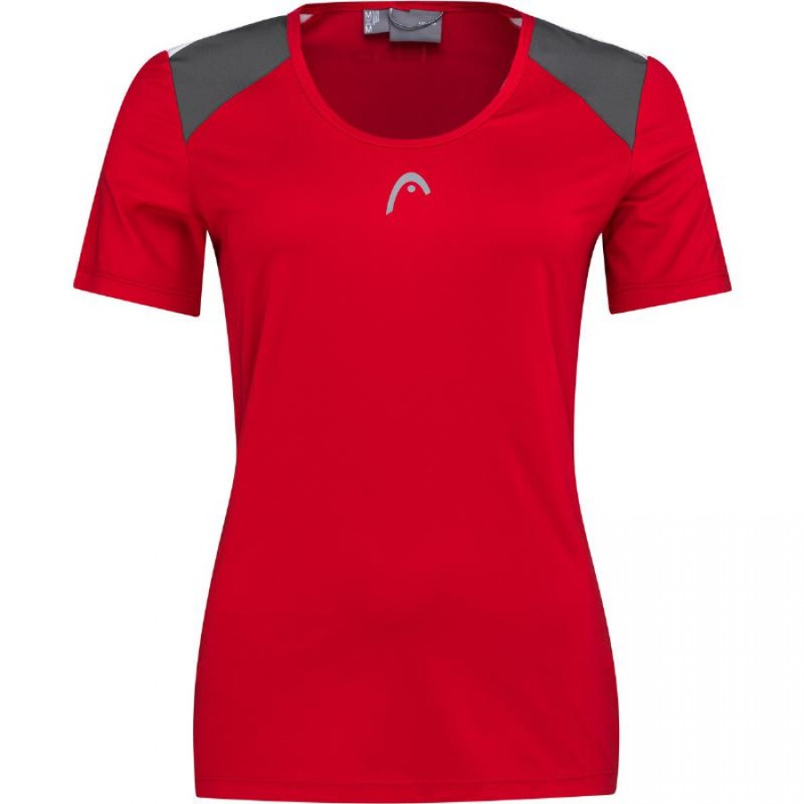 Camiseta Head Club 22 Tech Rojo Mujer