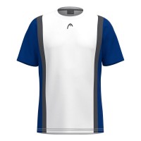 Camiseta Head Club 25 Tech Blanco Azul Royal