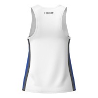 Camiseta Head Club 25 Tech Blanco Azul Royal Mujer