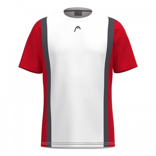 Camiseta Head Club 25 Tech Blanco Rojo