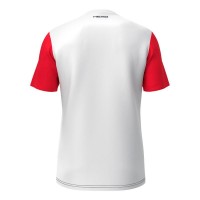 Camiseta Head Club 25 Tech Blanco Rojo Junior