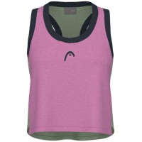 Camiseta Head Play Crop Top Rosa Verde Mujer PADELPOINT Camiseta Head Play Crop Top Rosa Verde Mujer