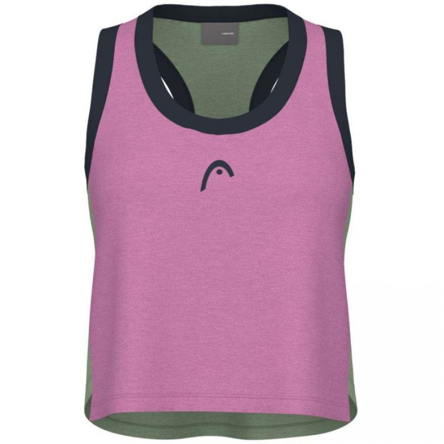 Camiseta Head Play Crop Top Rosa Verde Mujer PADELPOINT Camiseta Head Play Crop Top Rosa Verde Mujer