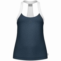 Camiseta Head Play Tech Azul Marino Blanco Mujer