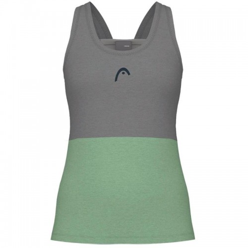 Camiseta Head Play Tech Verde Blanco Mujer