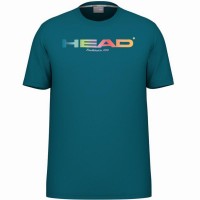 Camiseta Head Rainbow Azul Teal